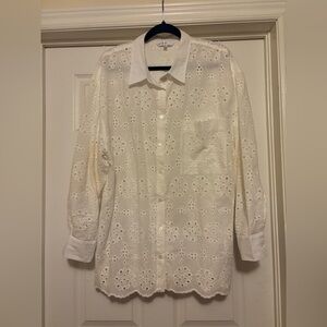 Cleo White Eyelet Casual Shirt